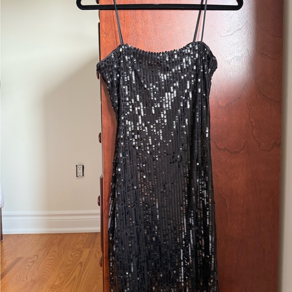 Black Sequin Mini Dress - Picture 2 of 2